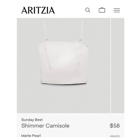 Aritzia Tops - NWT Aritzia Sunday Best Camisole